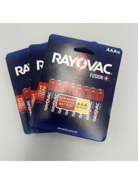 48 Rayovac AAA Fusion + Advanced Alkaline Batteries - 3 X 16 Packs Exp12/2036